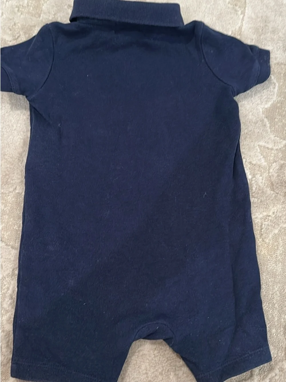 Ralph Lauren Navy Shortall Polo with Red Accent 9 Months